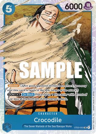 (ST03-003) Crocodile (003) - Starter Deck 3: The Seven Warlords of The Sea Foil
