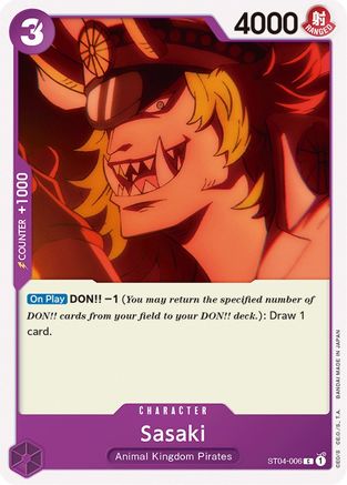 (ST04-006) Sasaki - Starter Deck 4: Animal Kingdom Pirates Normal
