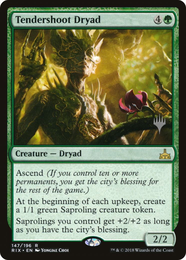 Tendershoot Dryad (PPM20-147P) - Rivals of Ixalan Promos Foil (Promo Pack)