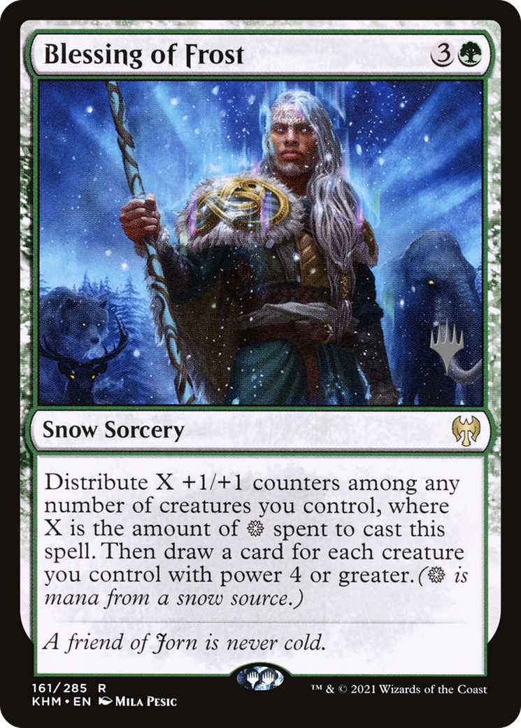 Blessing of Frost (PPKHM-161P) - Kaldheim Promos: (snow) (Promo Pack)