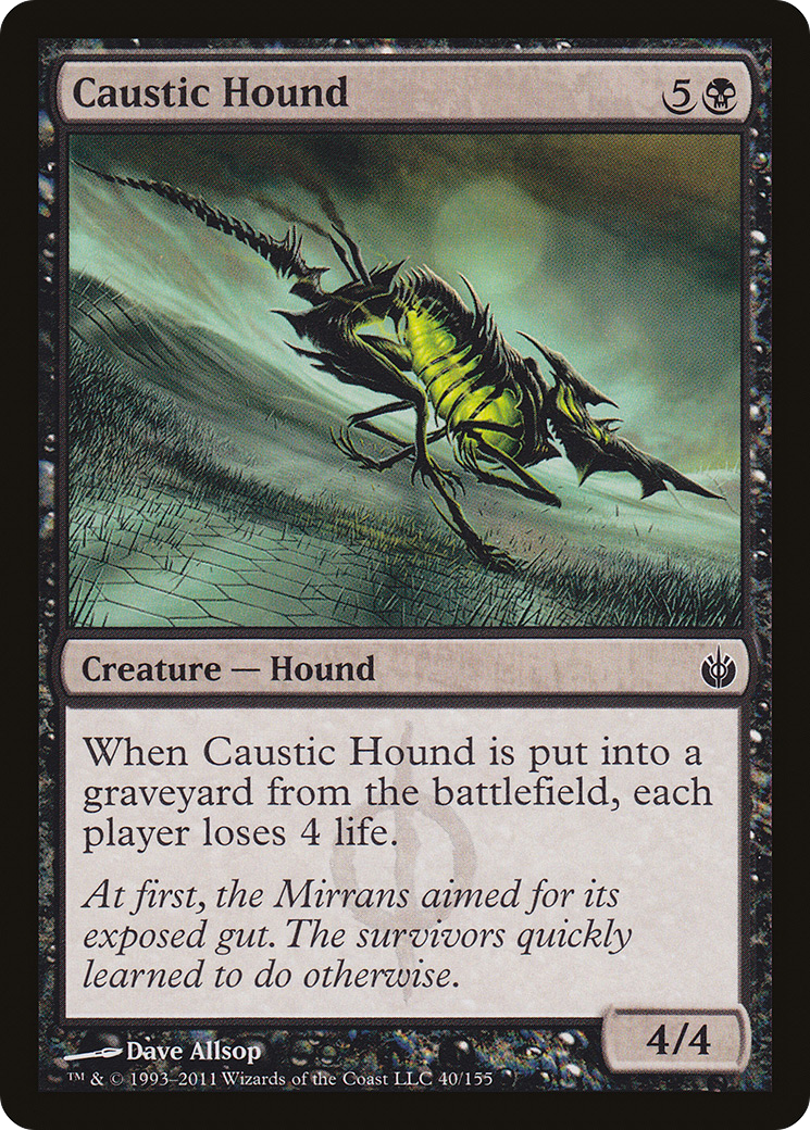 Caustic Hound (MBS-040) - Mirrodin Besieged Foil