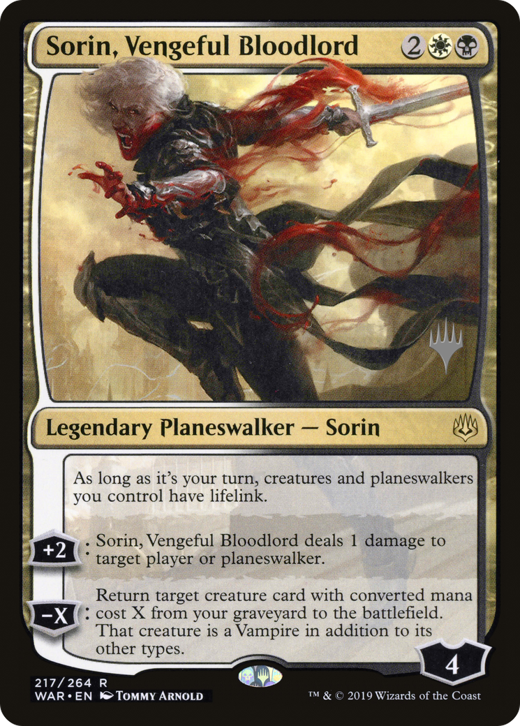 Sorin, Vengeful Bloodlord (PPELD-217) - War of the Spark Promos Foil (Promo Pack)