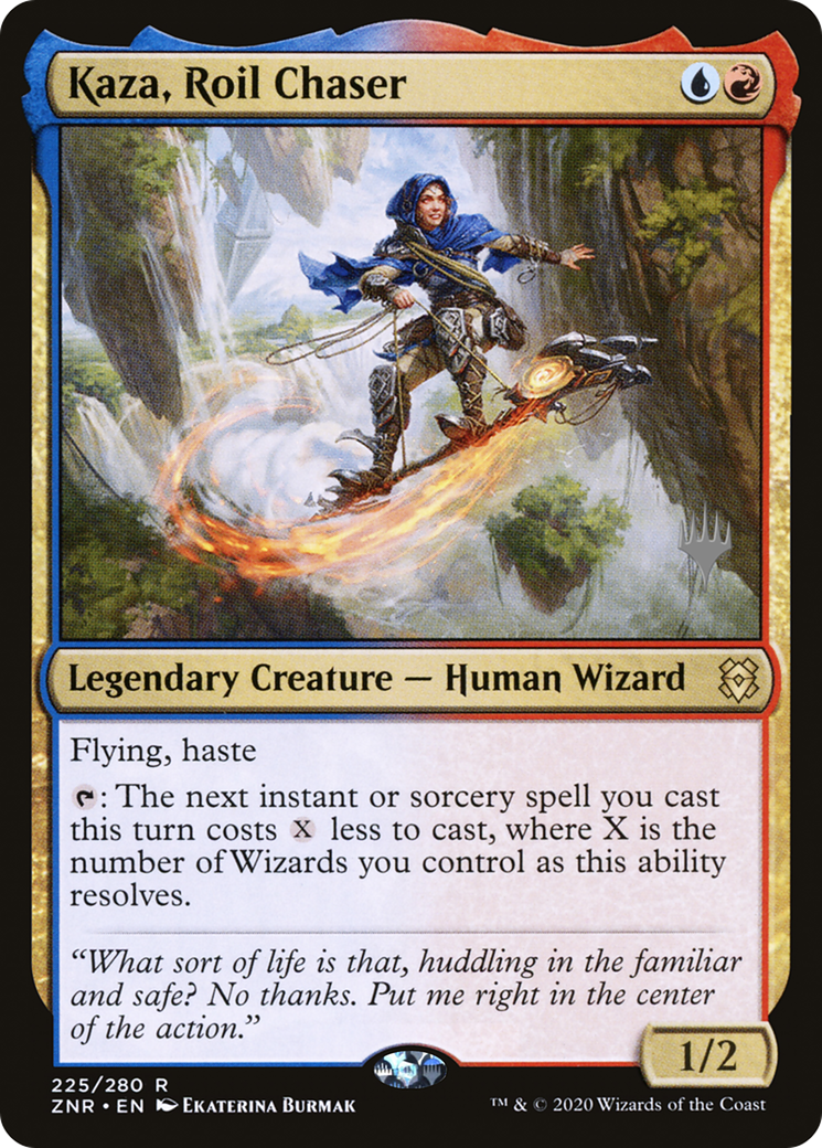 Kaza, Roil Chaser (PPZNR-225) - Zendikar Rising Promos Foil (Promo Pack)