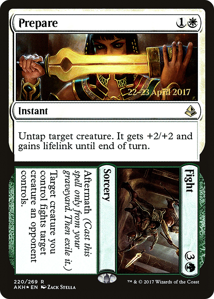 Prepare // Fight (PRE-220S) - Amonkhet Promos (Prerelease) Foil