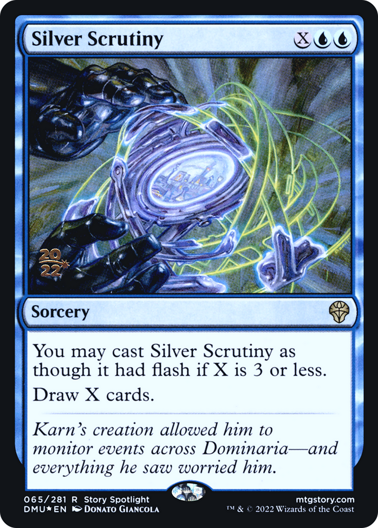 Silver Scrutiny (PRE-065) - Dominaria United Promos (Prerelease) Foil