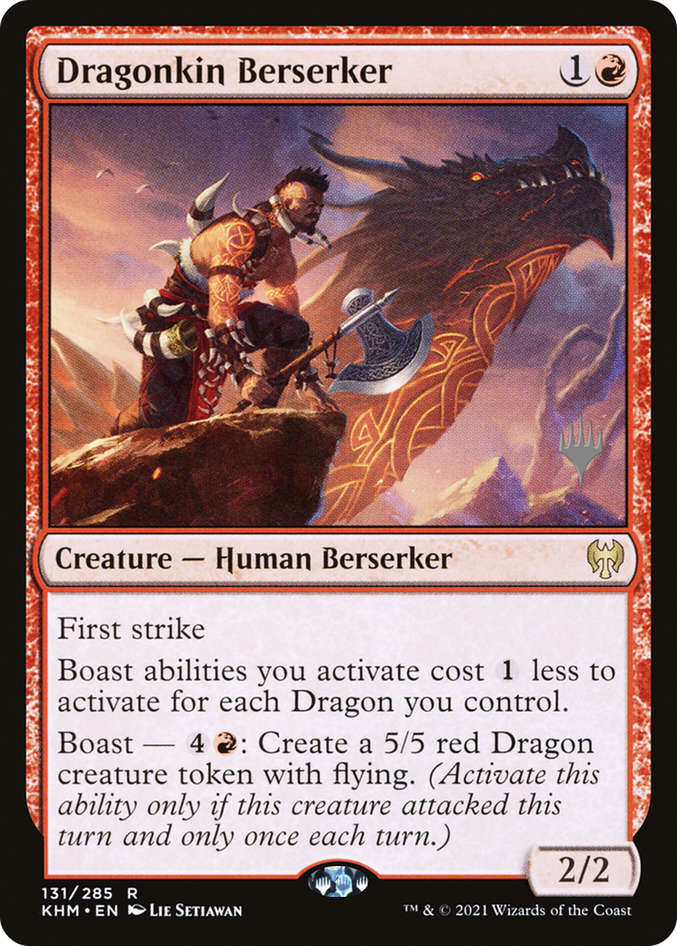 Dragonkin Berserker (PPKHM-131P) - Kaldheim Promos Foil (Promo Pack)