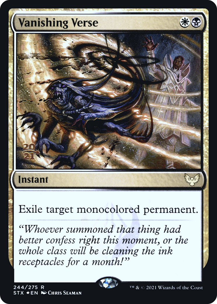 Vanishing Verse (PRE-244S) - Strixhaven: School of Mages Promos (Prerelease) Foil