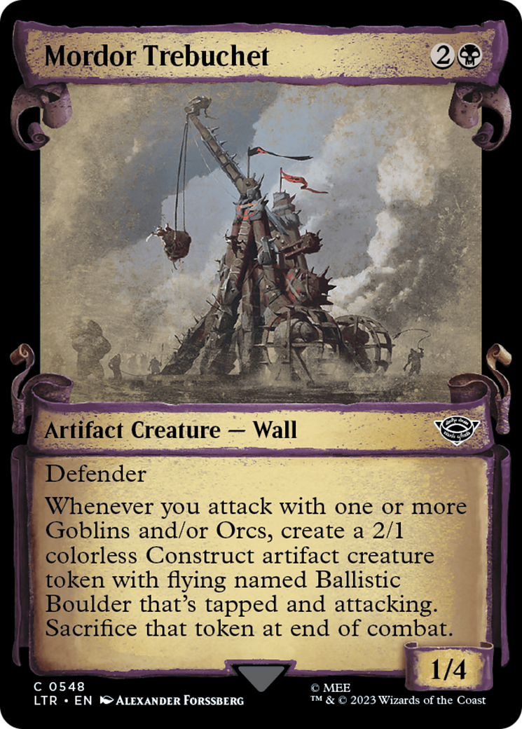 Mordor Trebuchet (Showcase Scrolls) (LTR-548) - The Lord of the Rings: Tales of Middle-earth: (Showcase) Foil