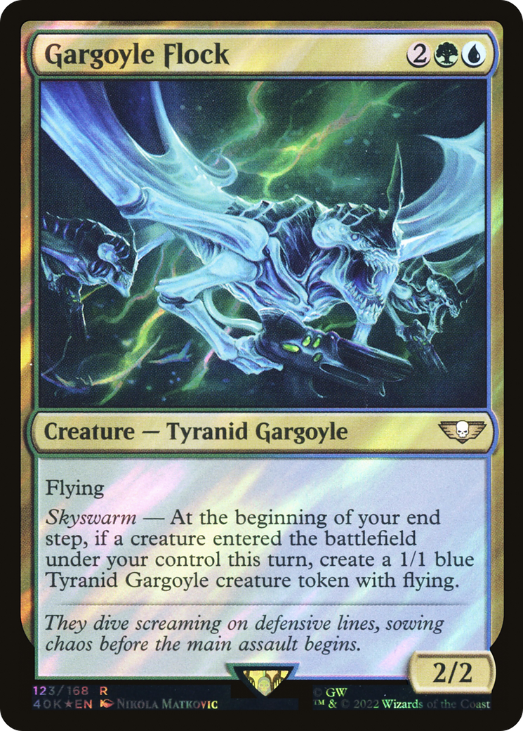 Gargoyle Flock (Surge Foil) (40K-123★) - Warhammer 40,000 Commander Foil