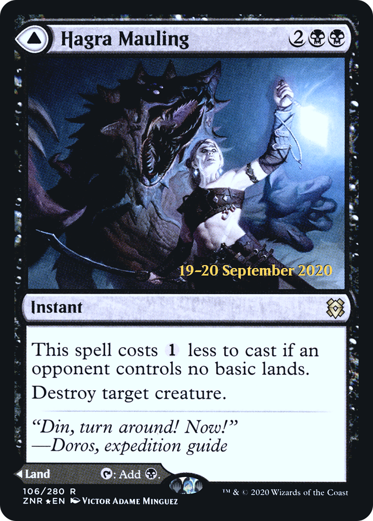 Hagra Mauling // Hagra Broodpit (PRE-106S) - Zendikar Rising Promos (Prerelease) Foil