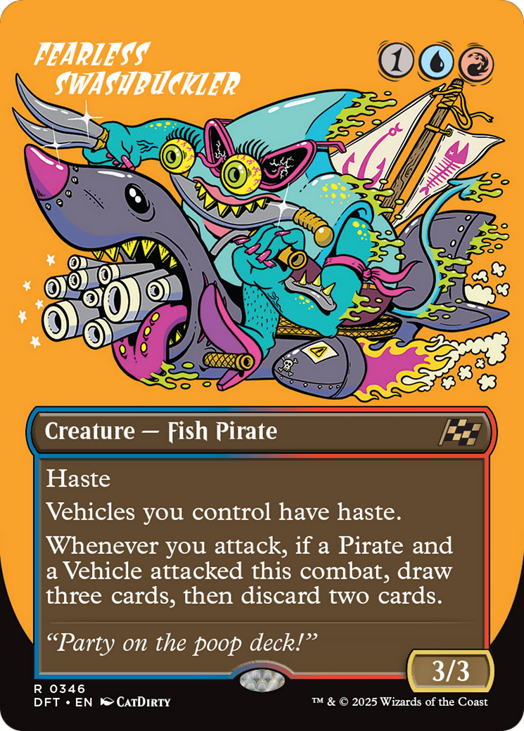 Fearless Swashbuckler (Borderless)(DFT-346) - Aetherdrift Foil
