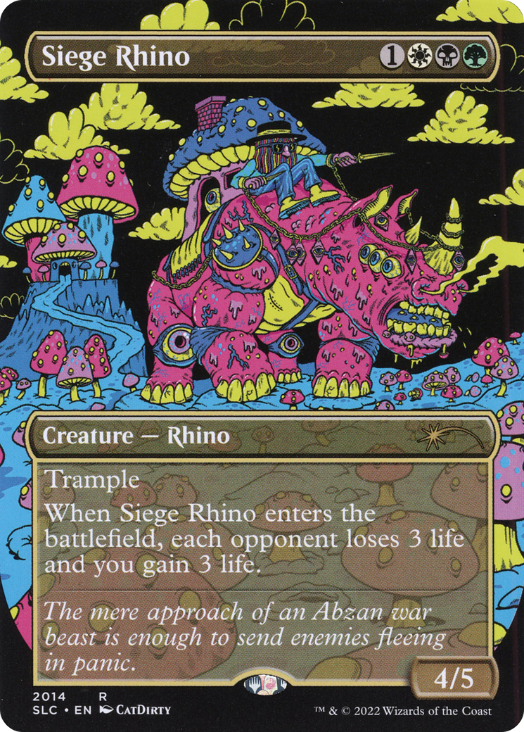 Siege Rhino (Borderless)(SLC-2014) - Secret Lair 30th Anniversary Countdown Kit