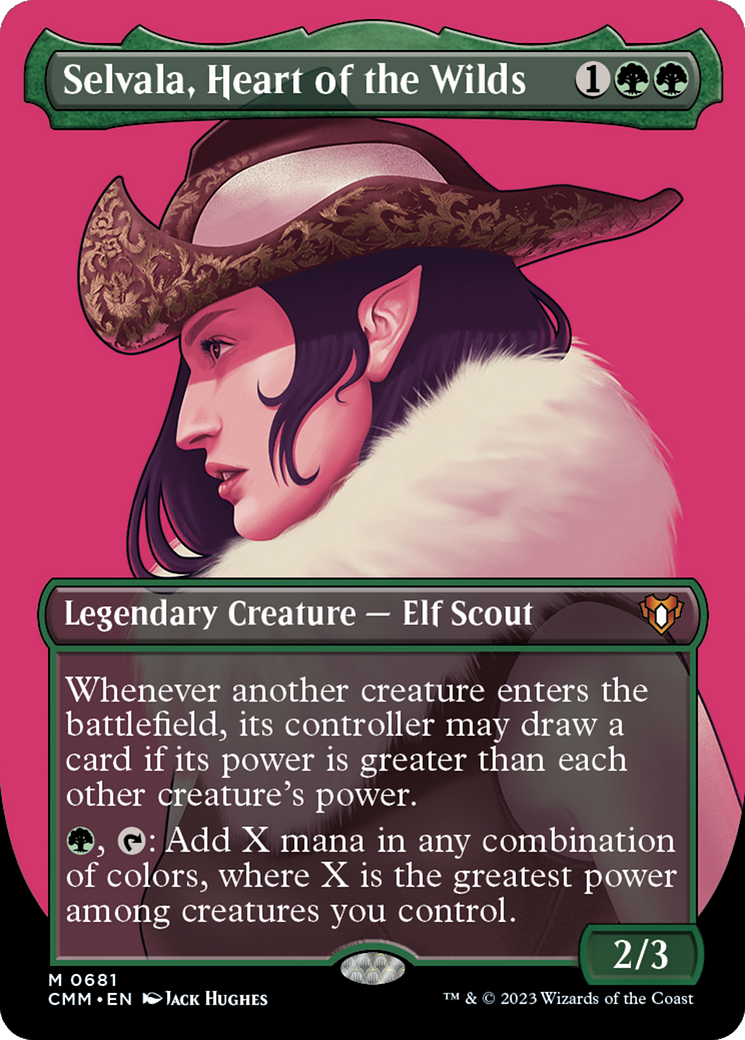 Selvala, Heart of the Wilds (Borderless) (CMM-681) - Commander Masters (Borderless)