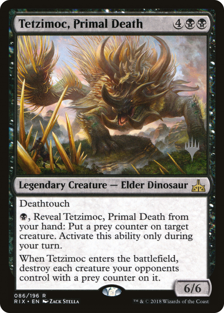 Tetzimoc, Primal Death (PPM20-86P) - Rivals of Ixalan Promos (Promo Pack)