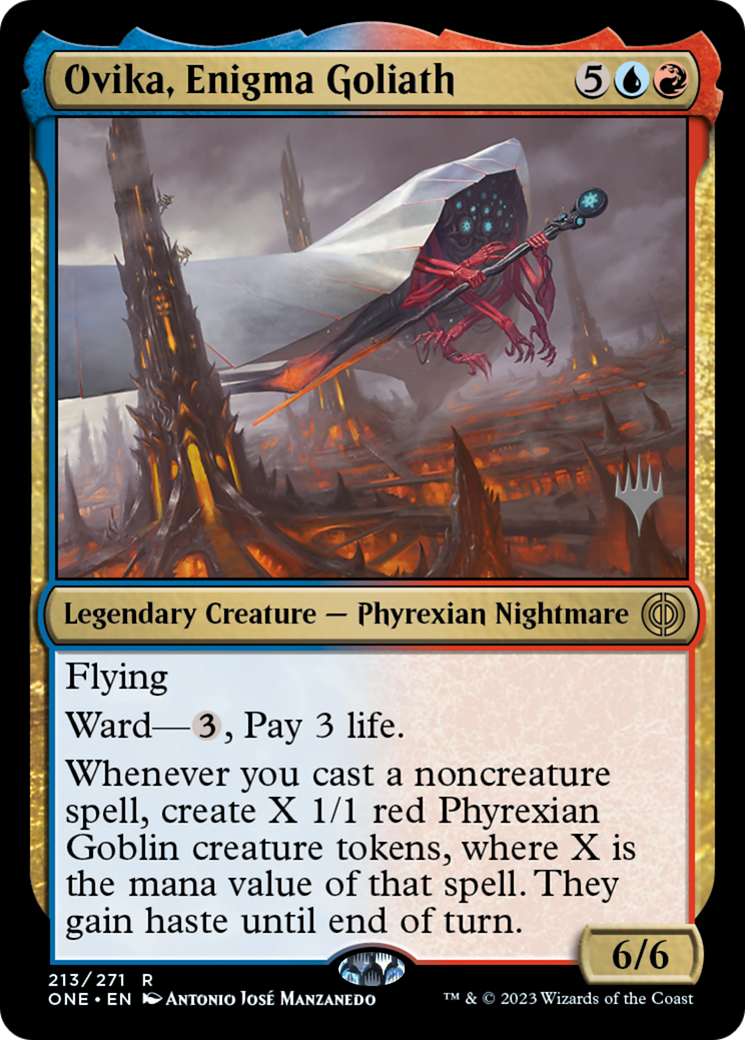 Ovika, Enigma Goliath (PPONE-213) - Phyrexia: All Will Be One Promos Foil (Promo Pack)