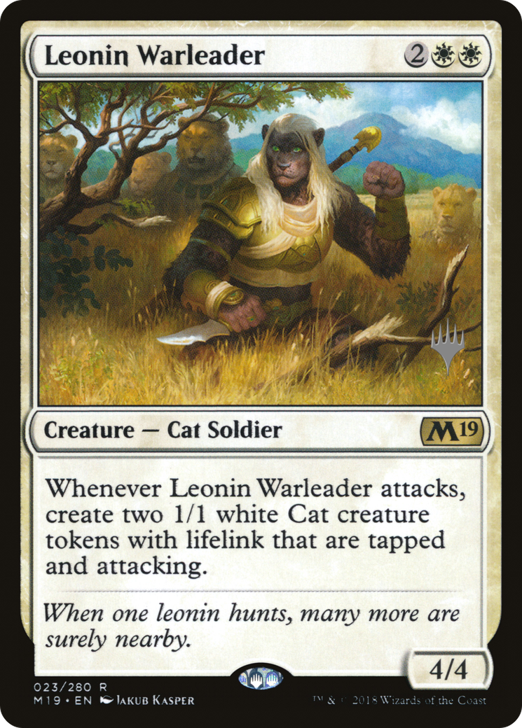 Leonin Warleader (PPM20-023) - Core Set 2019 Promos (Promo Pack)