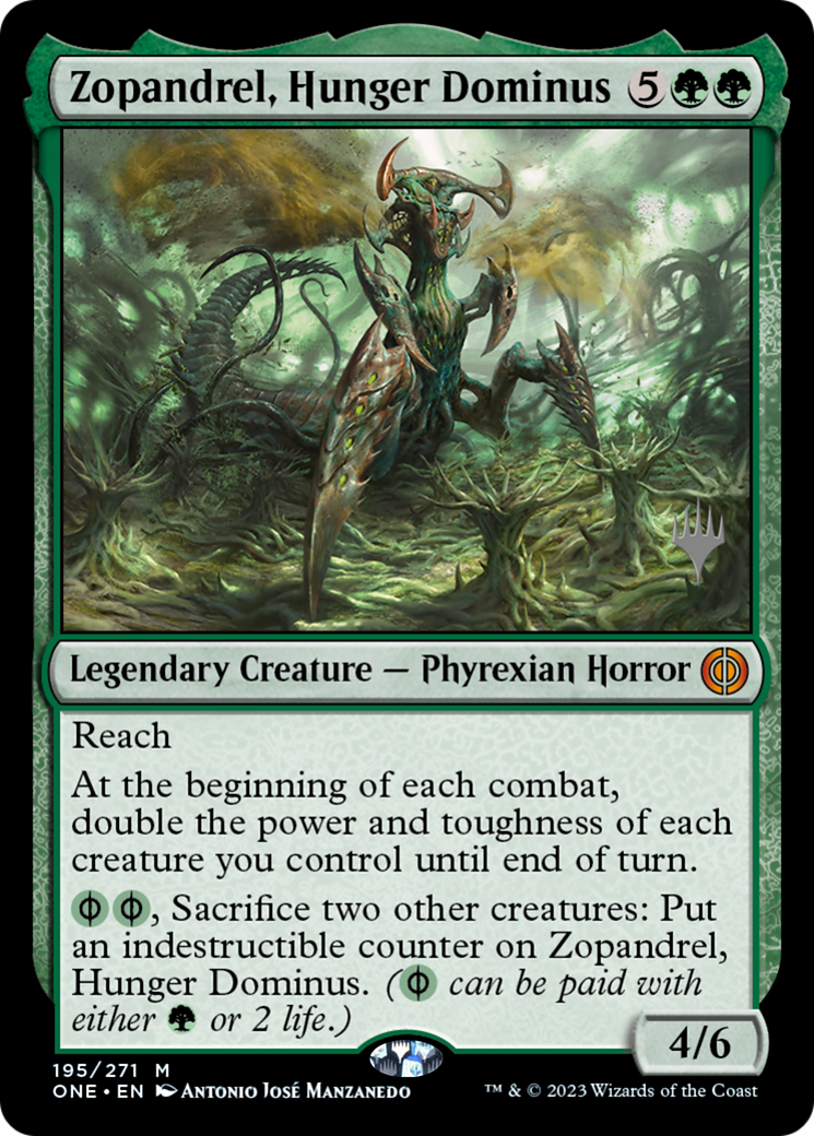 Zopandrel, Hunger Dominus (PPONE-195) - Phyrexia: All Will Be One Promos Foil (Promo Pack)