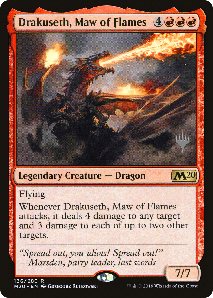 Drakuseth, Maw of Flames (PPM20-136P) - Core Set 2020 Promos Foil (Promo Pack)