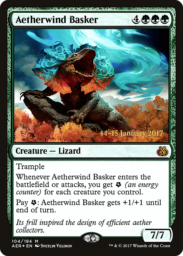 Aetherwind Basker (PRE-104S) - Aether Revolt Promos (Prerelease) Foil