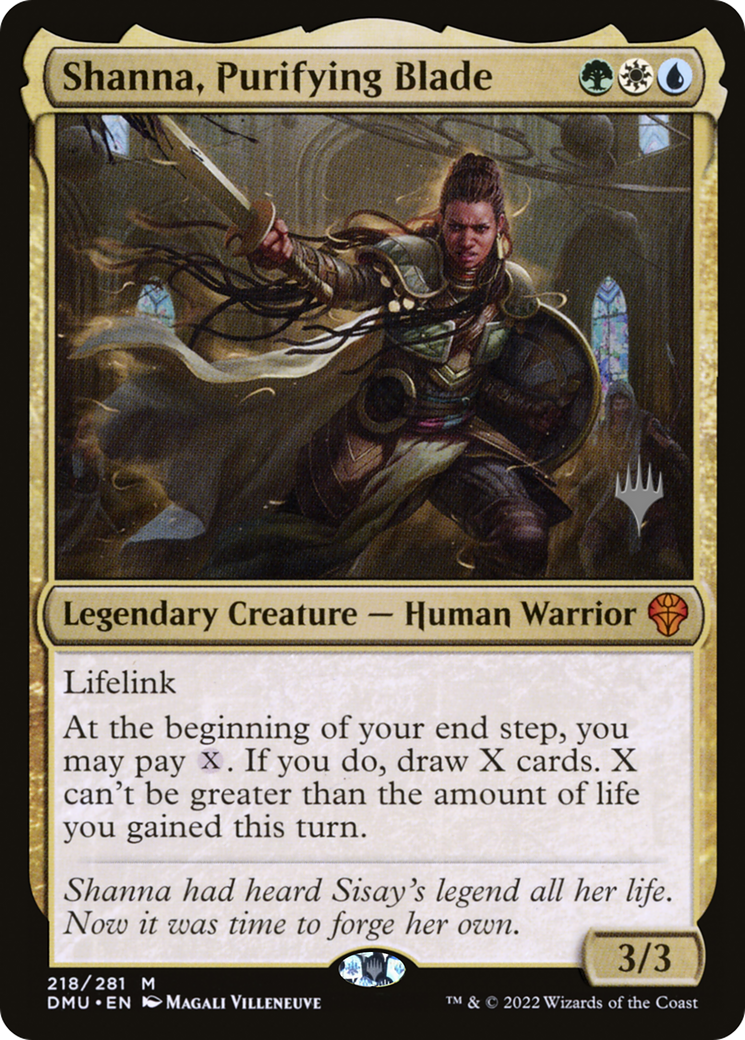 Shanna, Purifying Blade (PPDMU-218) - Dominaria United Promos (Promo Pack)