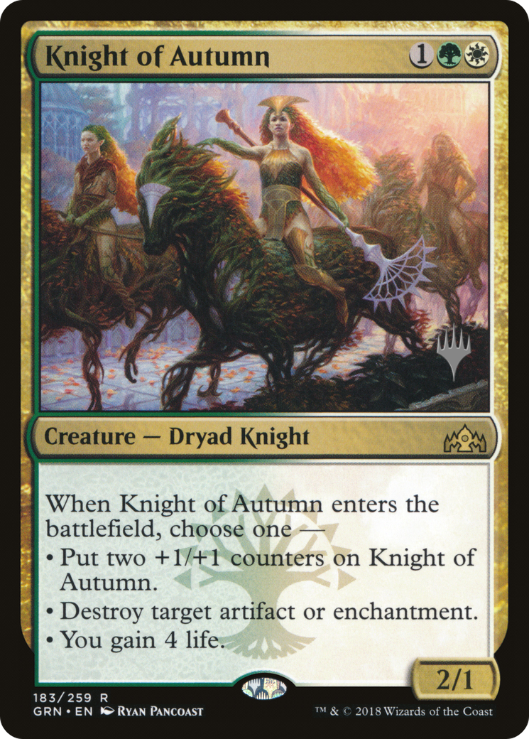 Knight of Autumn (PPM20-183P) - Guilds of Ravnica Promos (Promo Pack)