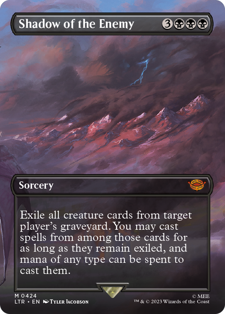 Shadow of the Enemy (Borderless) (LTR-424) - The Lord of the Rings: Tales of Middle-earth (Borderless) Foil
