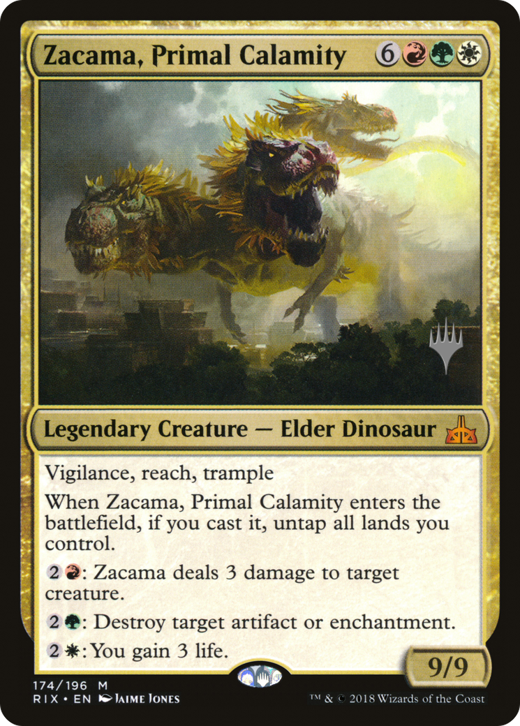 Zacama, Primal Calamity (PPM20-174) - Rivals of Ixalan Promos Foil (Promo Pack)