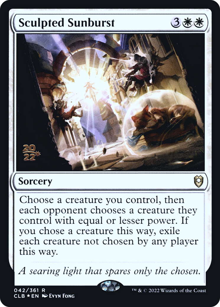 Sculpted Sunburst (PRE-42S) - Battle for Baldur's Gate Promos (Prerelease) Foil
