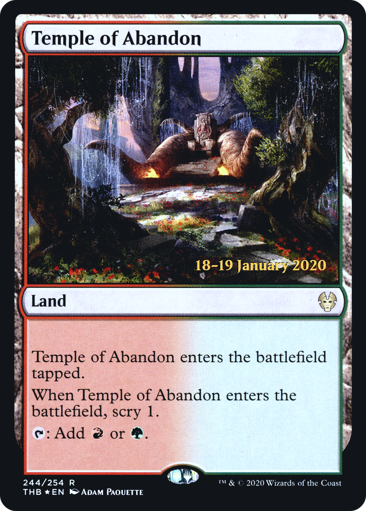 Temple of Abandon (PRE-244S) - Theros Beyond Death Promos (Prerelease) Foil