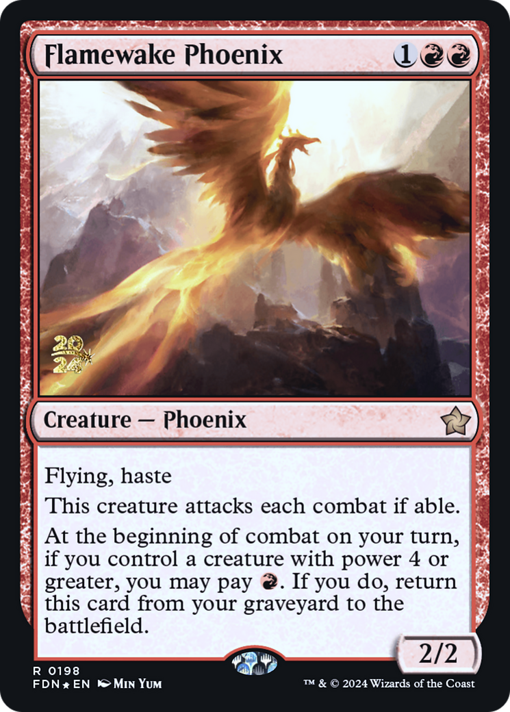 Flamewake Phoenix (PRE-198) - Foundations Promos (Prerelease) Foil