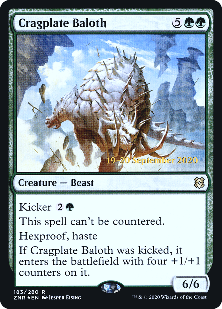 Cragplate Baloth (PRE-183S) - Zendikar Rising Promos (Prerelease) Foil