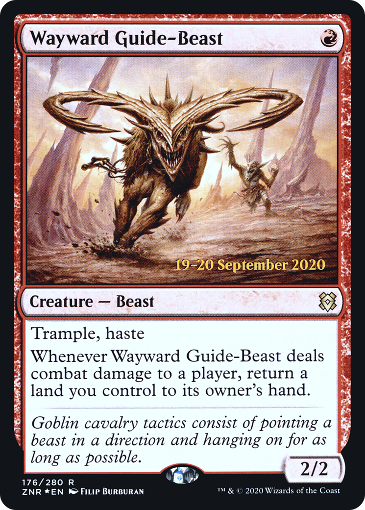 Wayward Guide-Beast (PRE-176S) - Zendikar Rising Promos (Prerelease) Foil