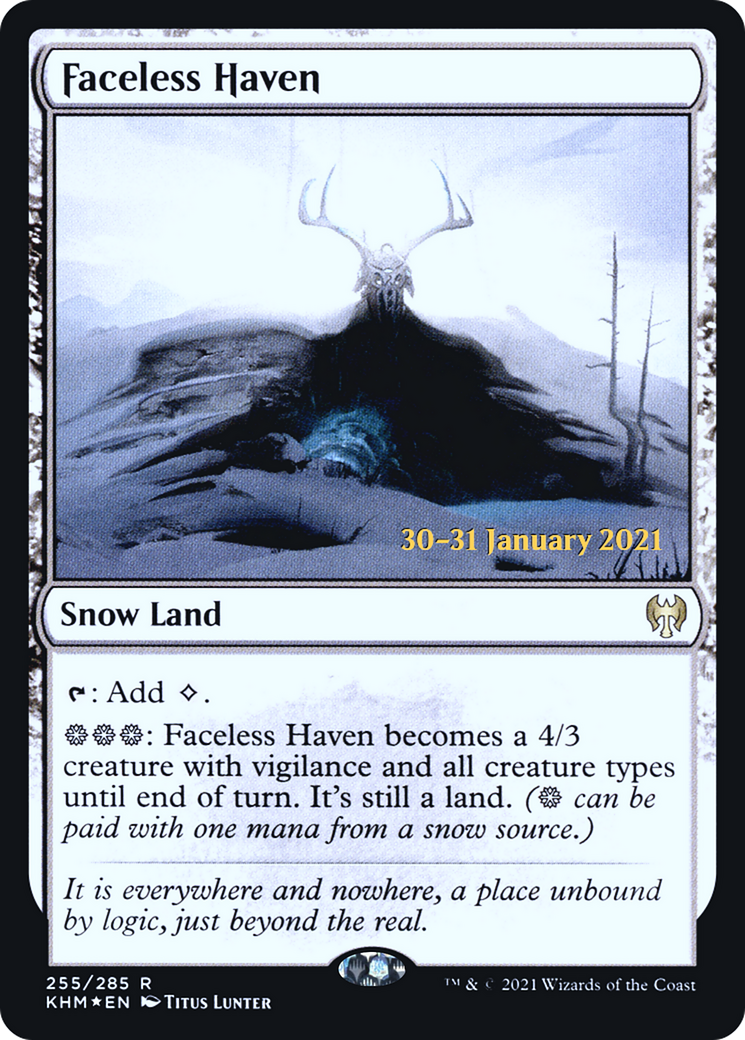 Faceless Haven (PRE-255S) - Kaldheim Promos: (snow) (Prerelease) Foil