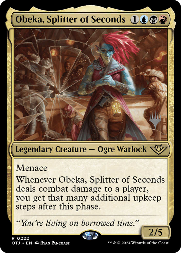 Obeka, Splitter of Seconds (PPOTJ-222) - Outlaws of Thunder Junction Promos (Promo Pack)