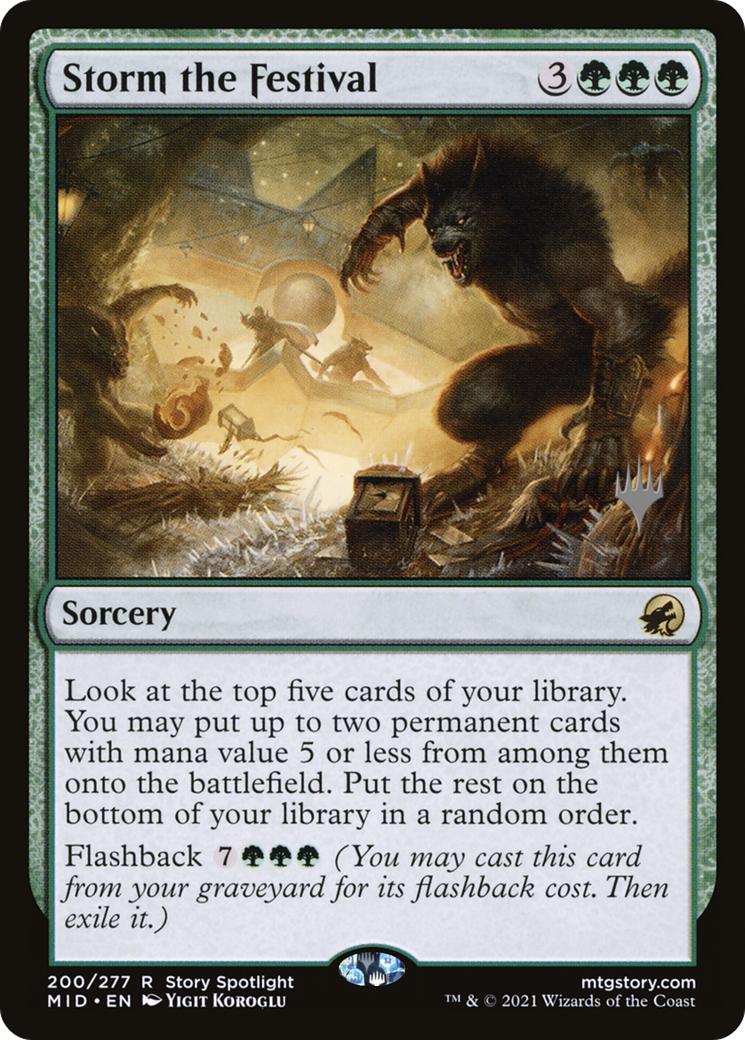 Storm the Festival (PPMID-200P) - Innistrad: Midnight Hunt Promos (Promo Pack) Foil