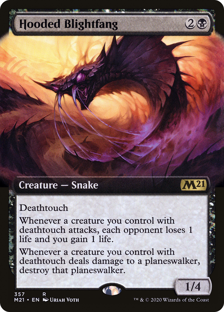 Hooded Blightfang (M21-357) - Core Set 2021: (Extended Art) Foil