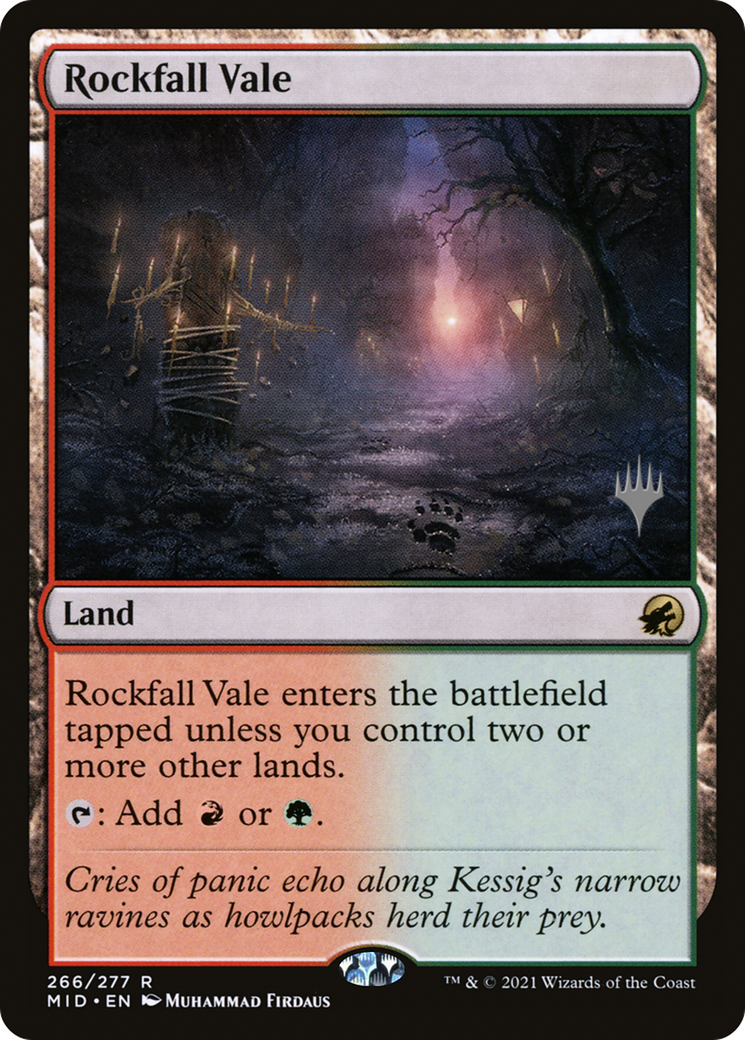 Rockfall Vale (PPMID-266P) - Innistrad: Midnight Hunt Promos (Promo Pack)