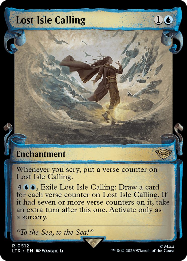 Lost Isle Calling (Showcase Scrolls) (LTR-512) - The Lord of the Rings: Tales of Middle-earth: (Showcase) Foil
