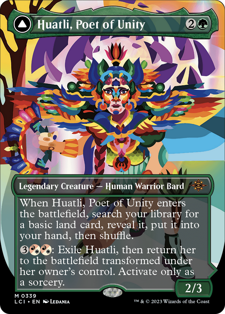 Huatli, Poet of Unity (Borderless) (LCI-339) - The Lost Caverns of Ixalan (Borderless)