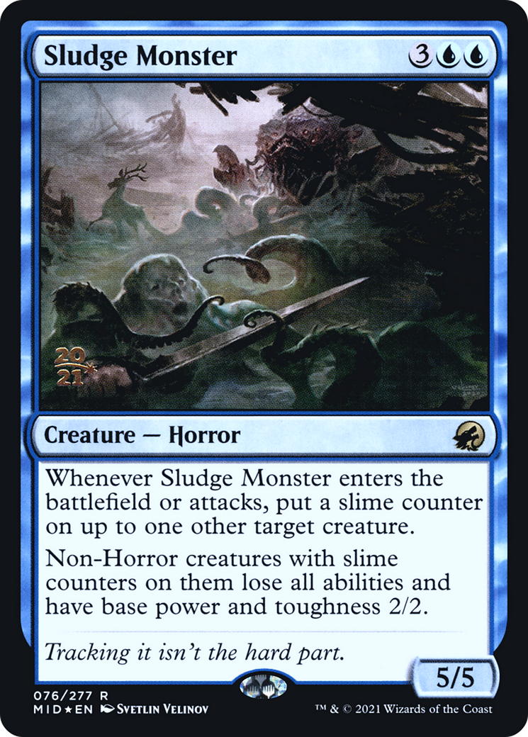 Sludge Monster (PRE-76S) - Innistrad: Midnight Hunt Promos (Prerelease) Foil