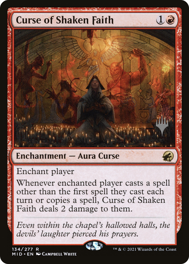 Curse of Shaken Faith (PPMID-134) - Innistrad: Midnight Hunt Promos Foil (Promo Pack)