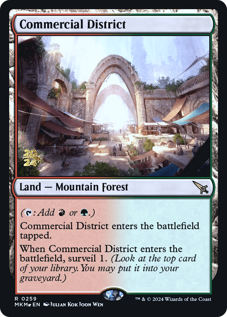 Commercial District (PRE-259) - Murders at Karlov Manor Promos (Prerelease) Foil