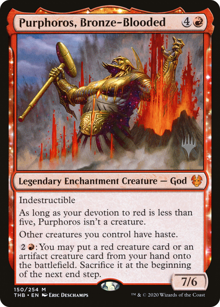 Purphoros, Bronze-Blooded (PPTHB-150) - Theros Beyond Death Promos (Promo Pack)