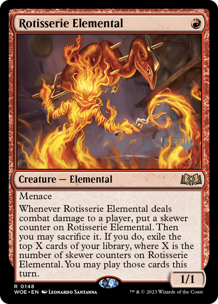 Rotisserie Elemental (PPWOE-148P) - Wilds of Eldraine Promos (Promo Pack) Foil