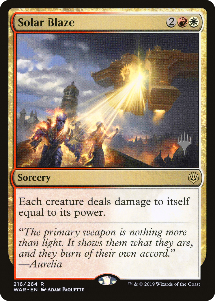 Solar Blaze (PPELD-216) - War of the Spark Promos (Promo Pack) Foil