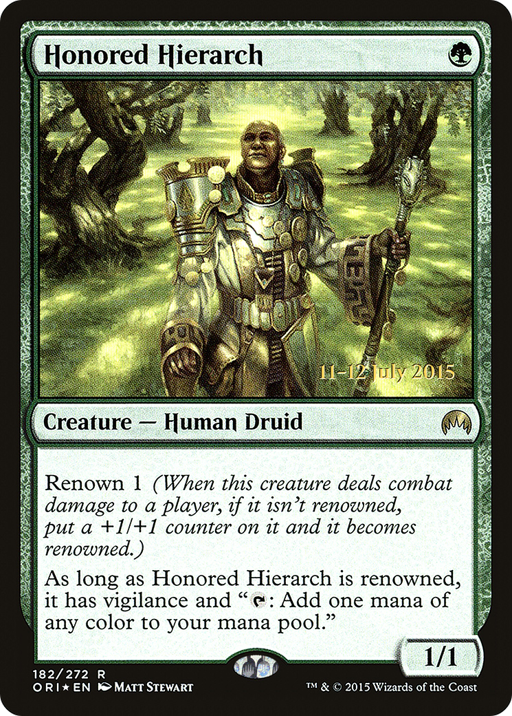 Honored Hierarch (PRE-182S) - Magic Origins Promos (Prerelease) Foil