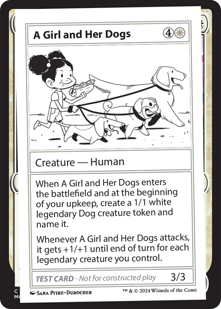 A Girl and Her Dogs (MB2PC-) - Mystery Booster 2 (Playtest)