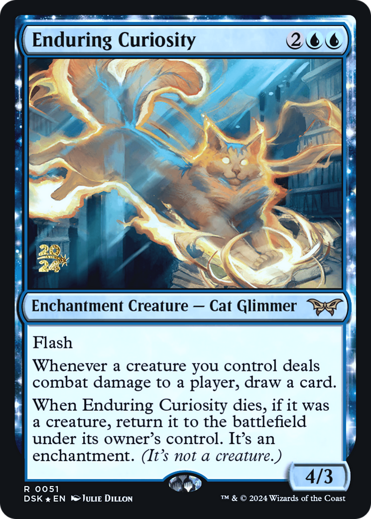 Enduring Curiosity (PRE-051) - Duskmourn: House of Horror Promos Foil