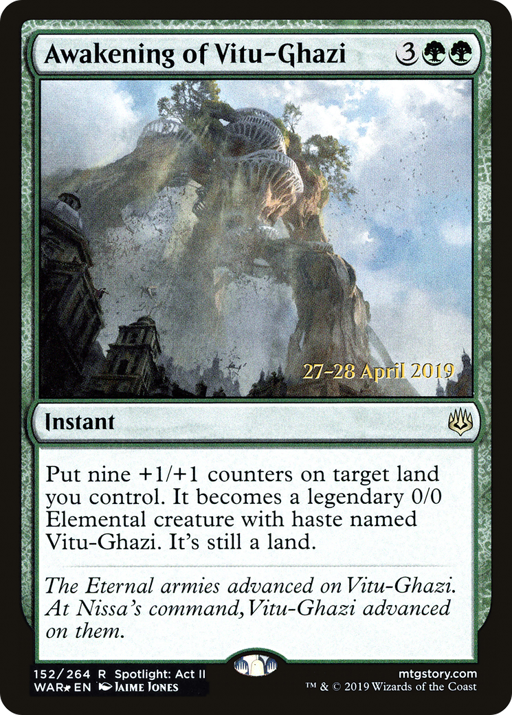 Awakening of Vitu-Ghazi (PRE-152S) - War of the Spark Promos (Prerelease) Foil