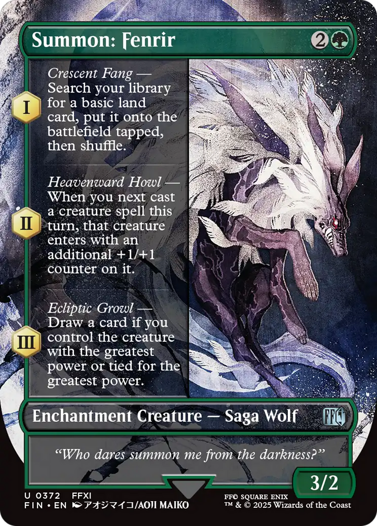 Summon: Fenrir (Borderless) (FIN-372) - FINAL FANTASY (Borderless)